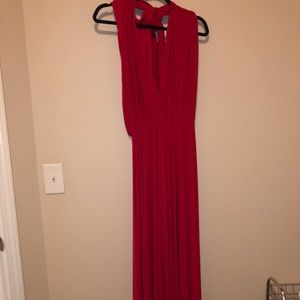 Red multi way wrap dress